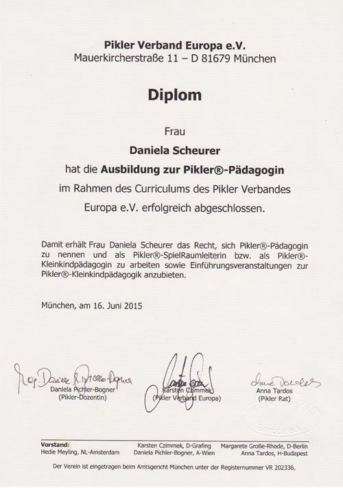 Pikler-Diplom Scheurer